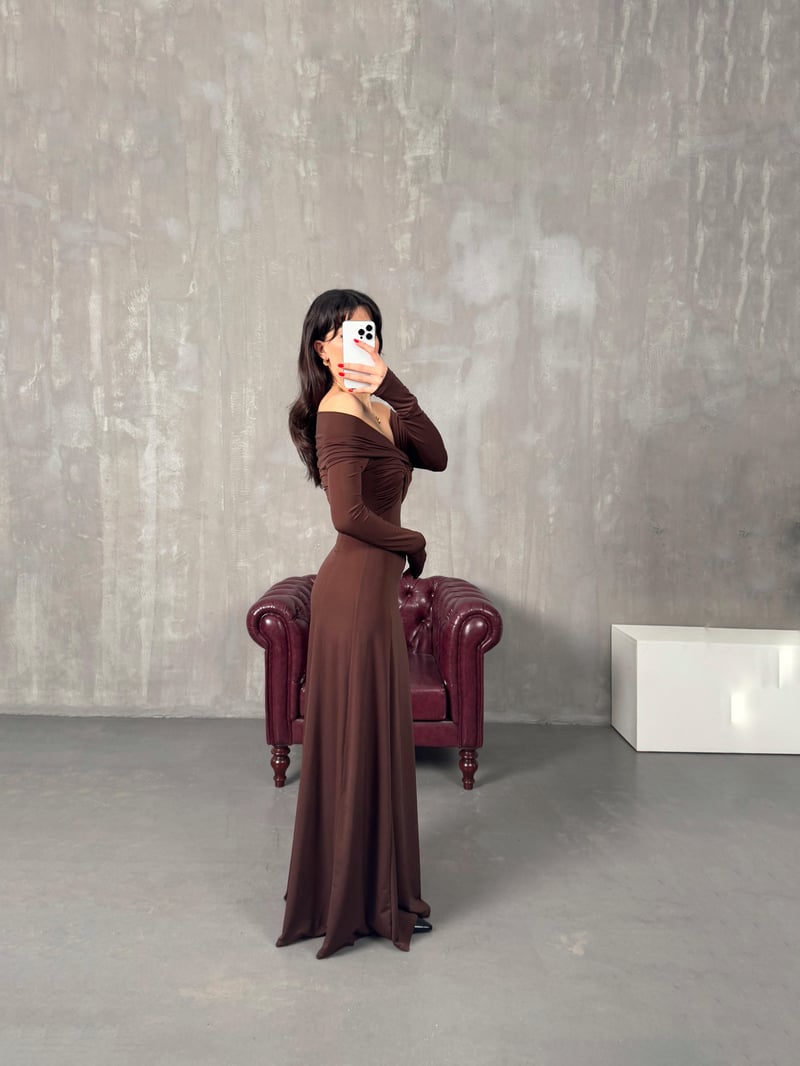 Sonia Kahve Madonna Yaka Pinterest Elbise