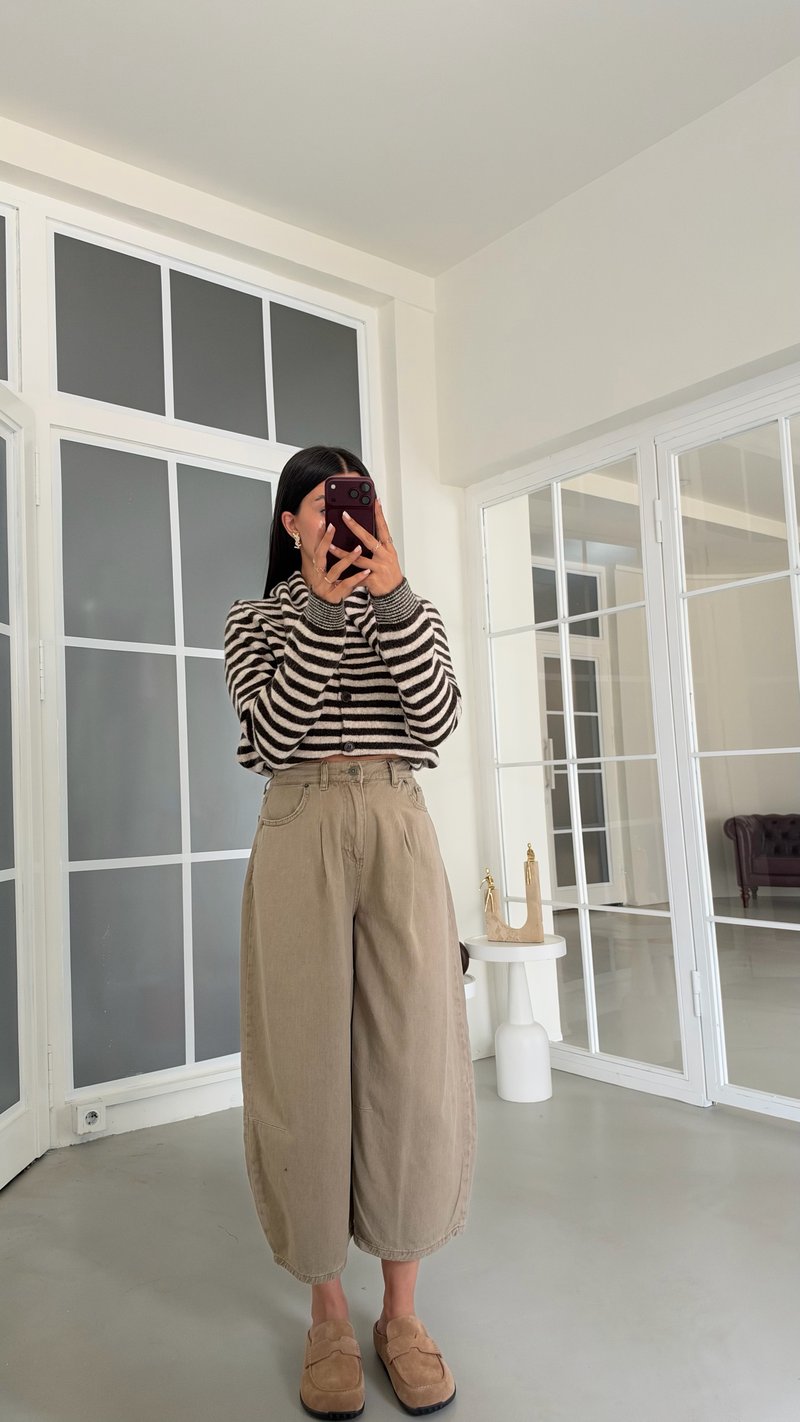 Açık Yeşil Beli Lastikli Oversize Jean GAUS-02030