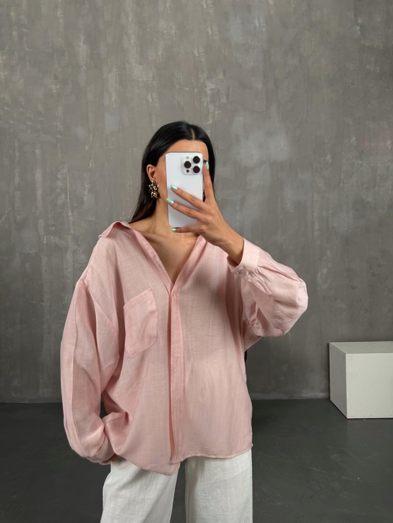Pembe Salaş Gömlek Gaus00236