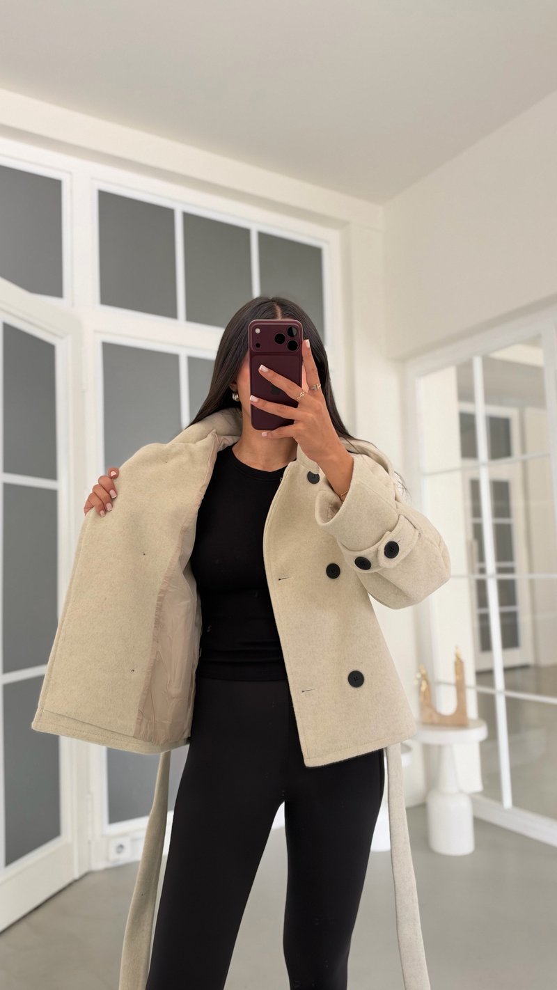 Taş Dik Yaka MD Muadil Astarlı Kaban GAUS-02366
