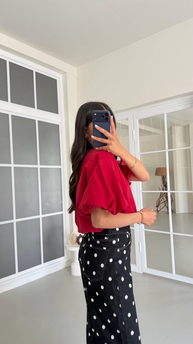 Kırmızı Balon Model Bluz GAUS-01643