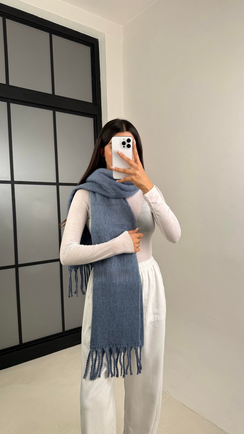 Mavi Saçaklı Atkı GAUS-00124