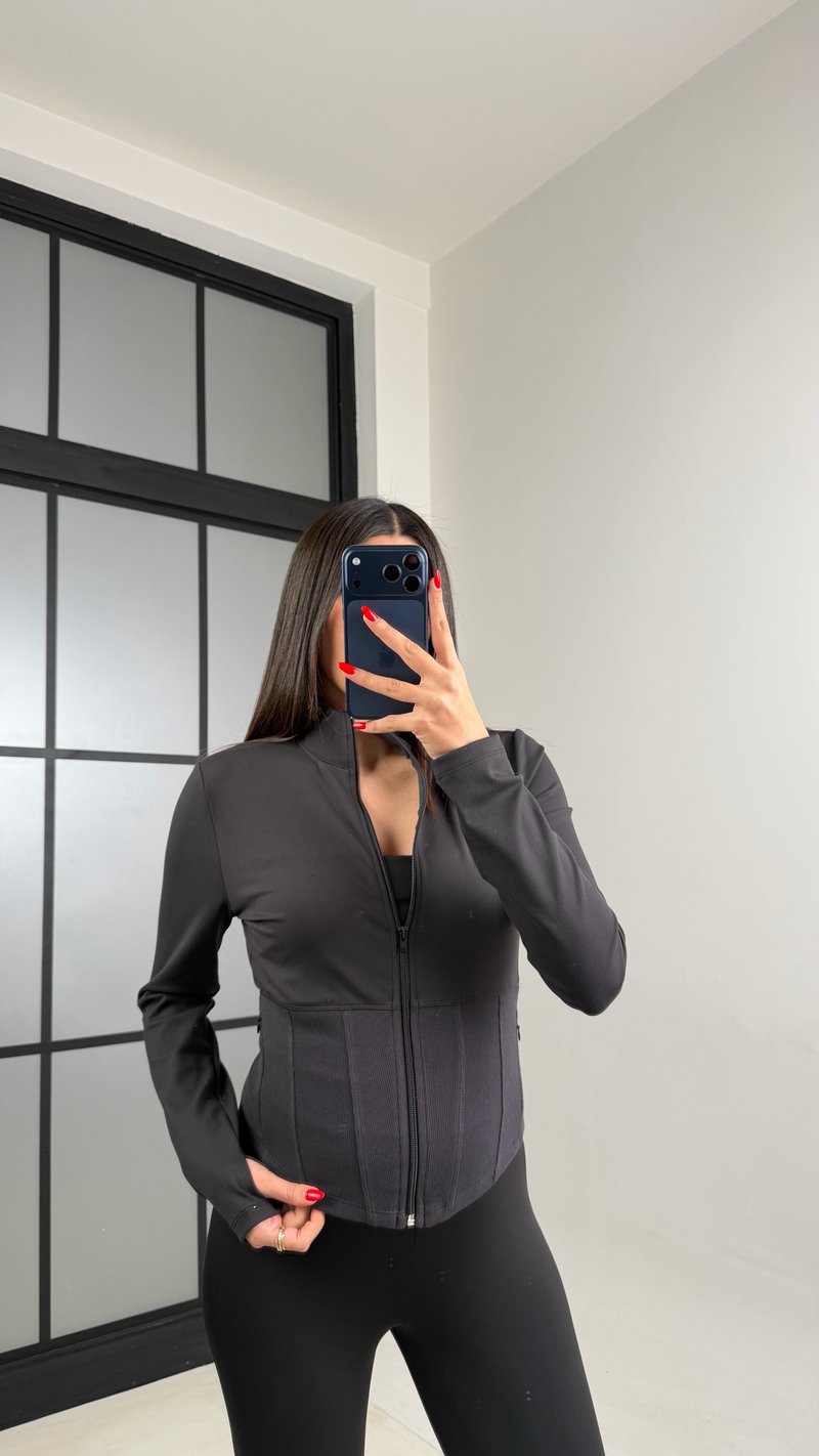 Siyah Korse Detaylı Muadil Hırka GAUS-00961