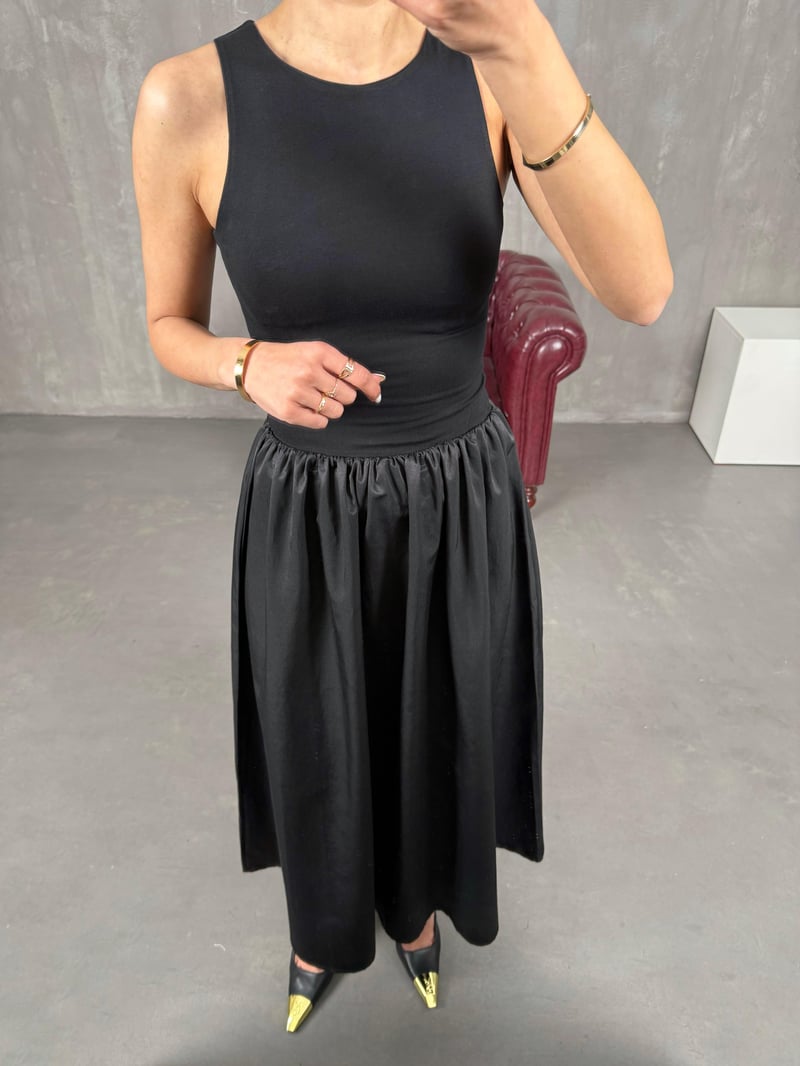 Nox Siyah Sıfır Kol Pinterest Elbise