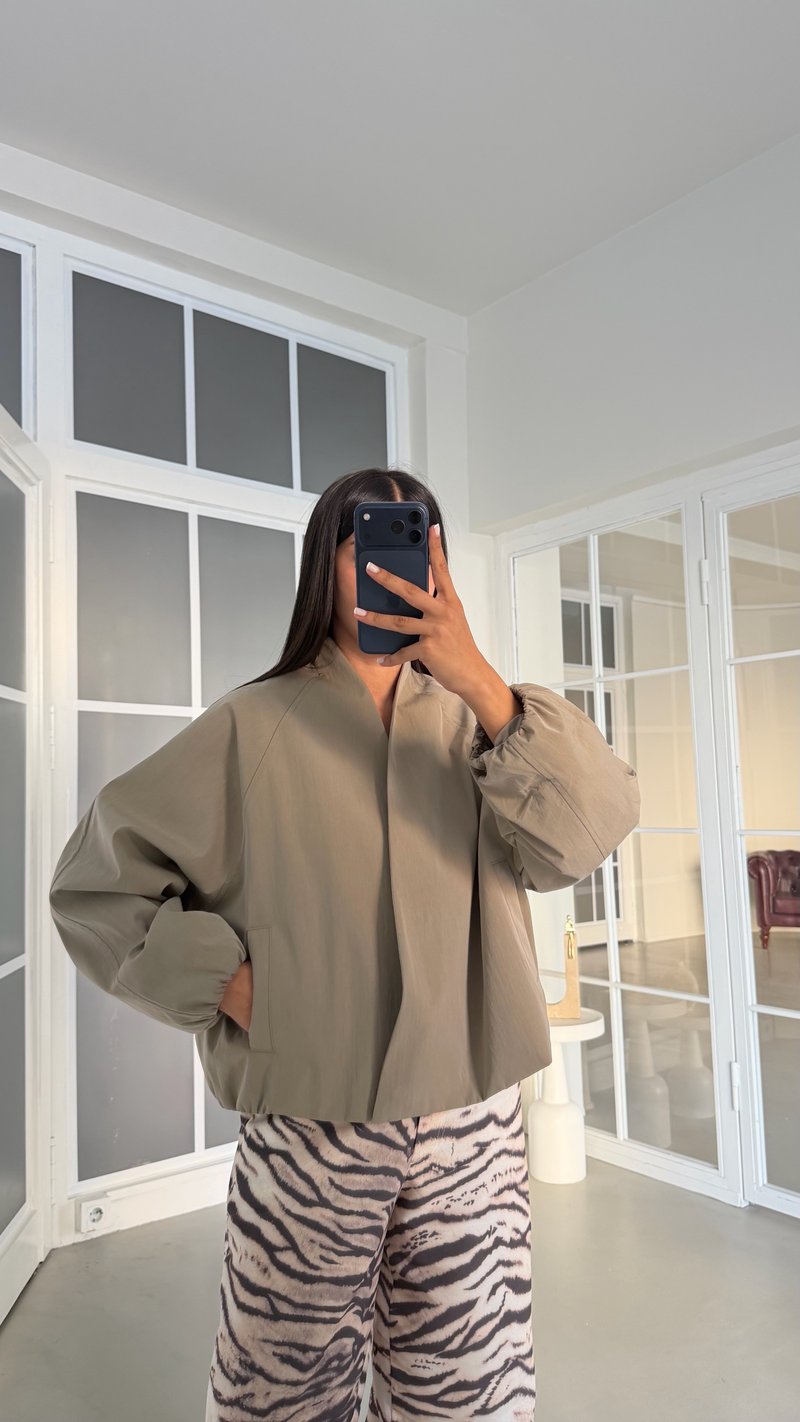 Haki Kruvaze Astarlı Reglan Mont GAUS-01905