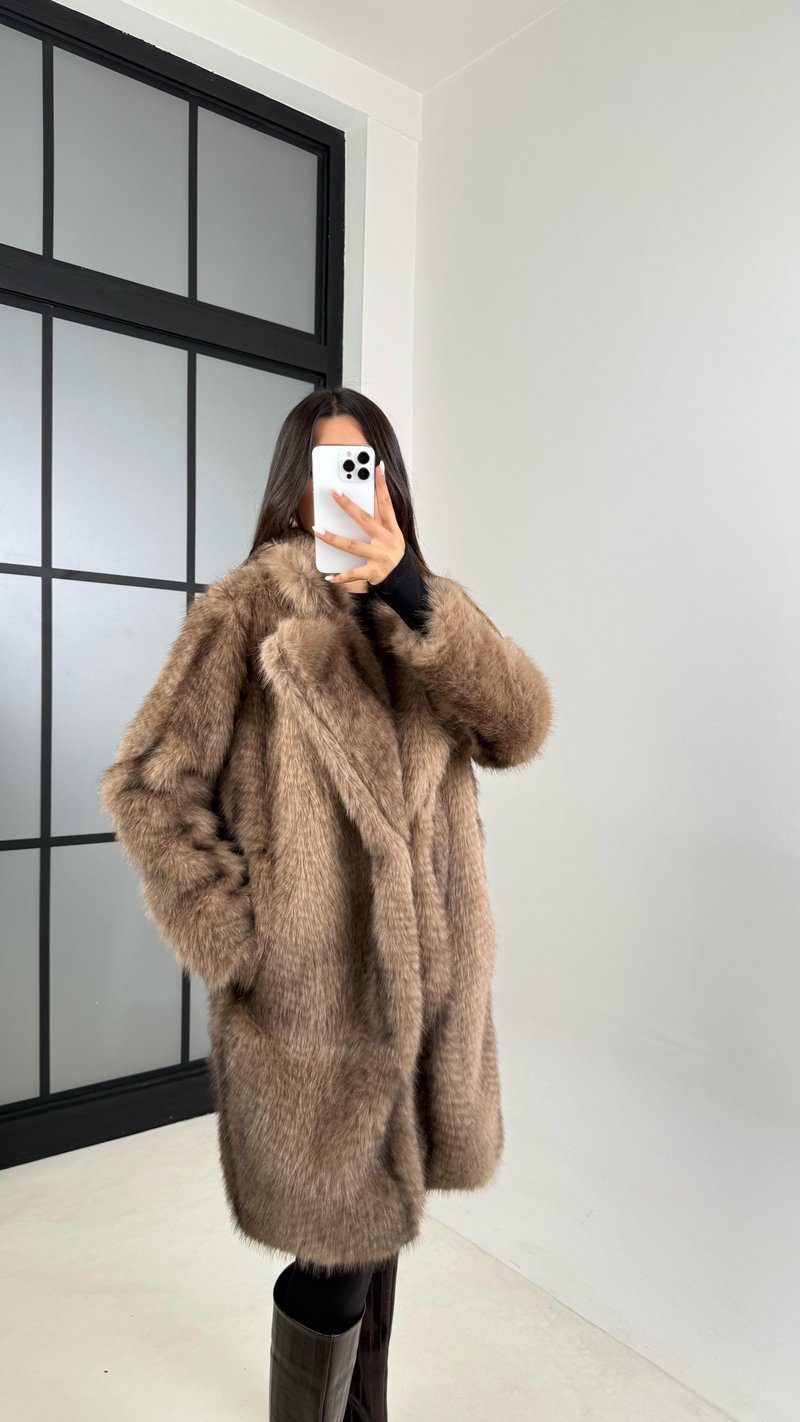 Vizon Astarlı Midi Boy Premium Kürk GAUS-00504