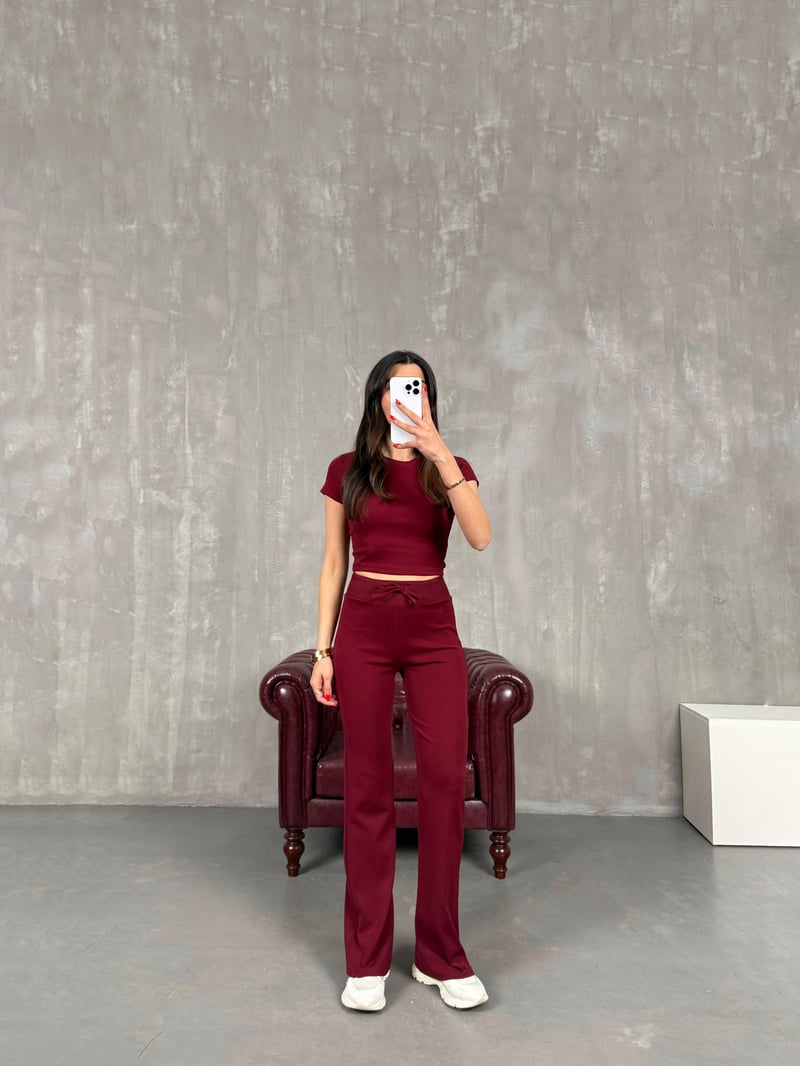 Bordo Bisiklet Yaka Basic Takım Gaus00175
