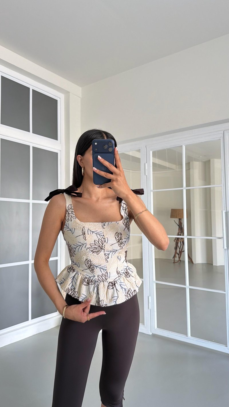 Çok Renkli Nakışlı Ayarlanabilir Askılı Korse GAUS-01636