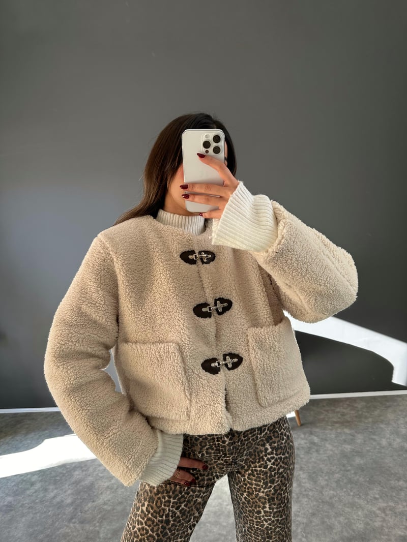 Sua Taş Astarlı Teddy Mont 