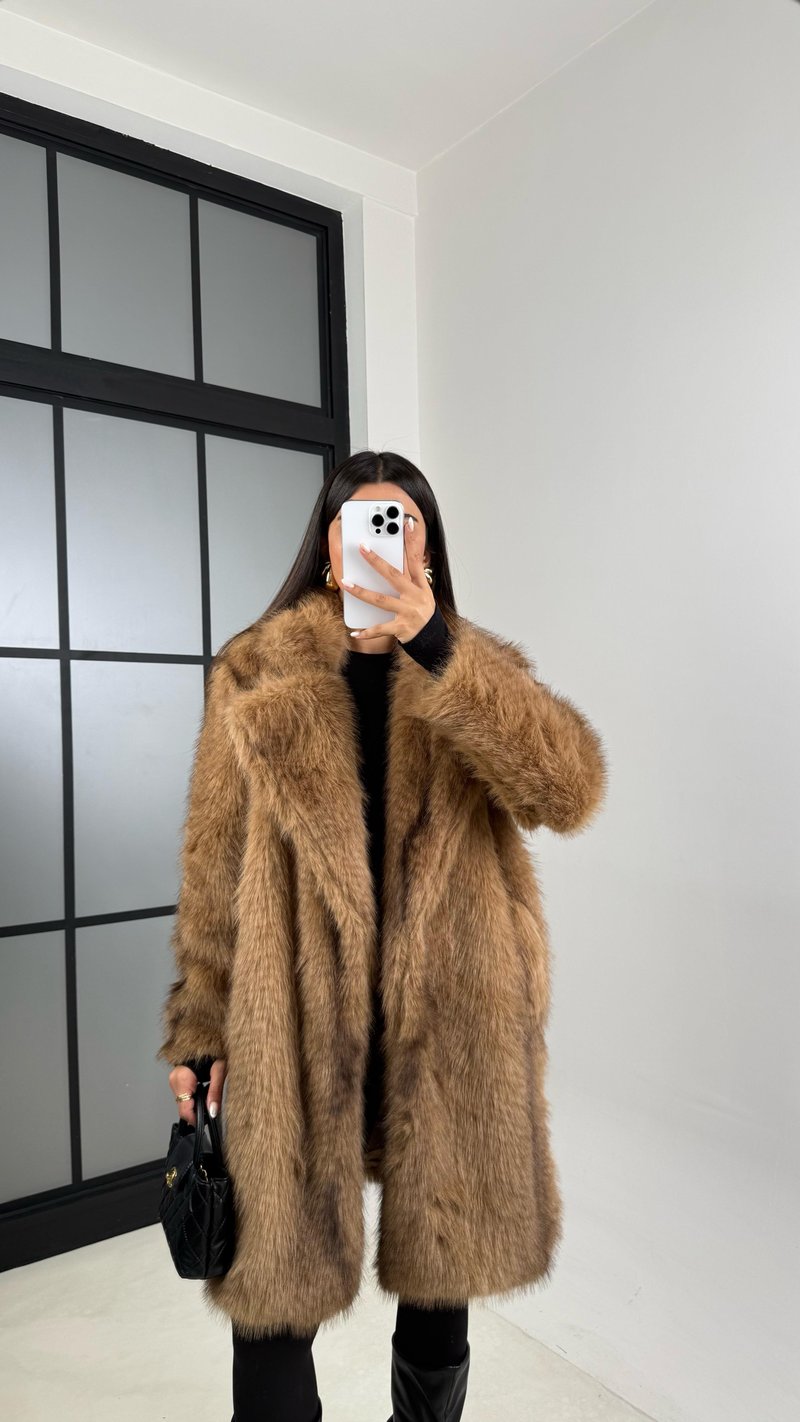 Camel Astarlı Midi Boy Premium Kürk GAUS-00504