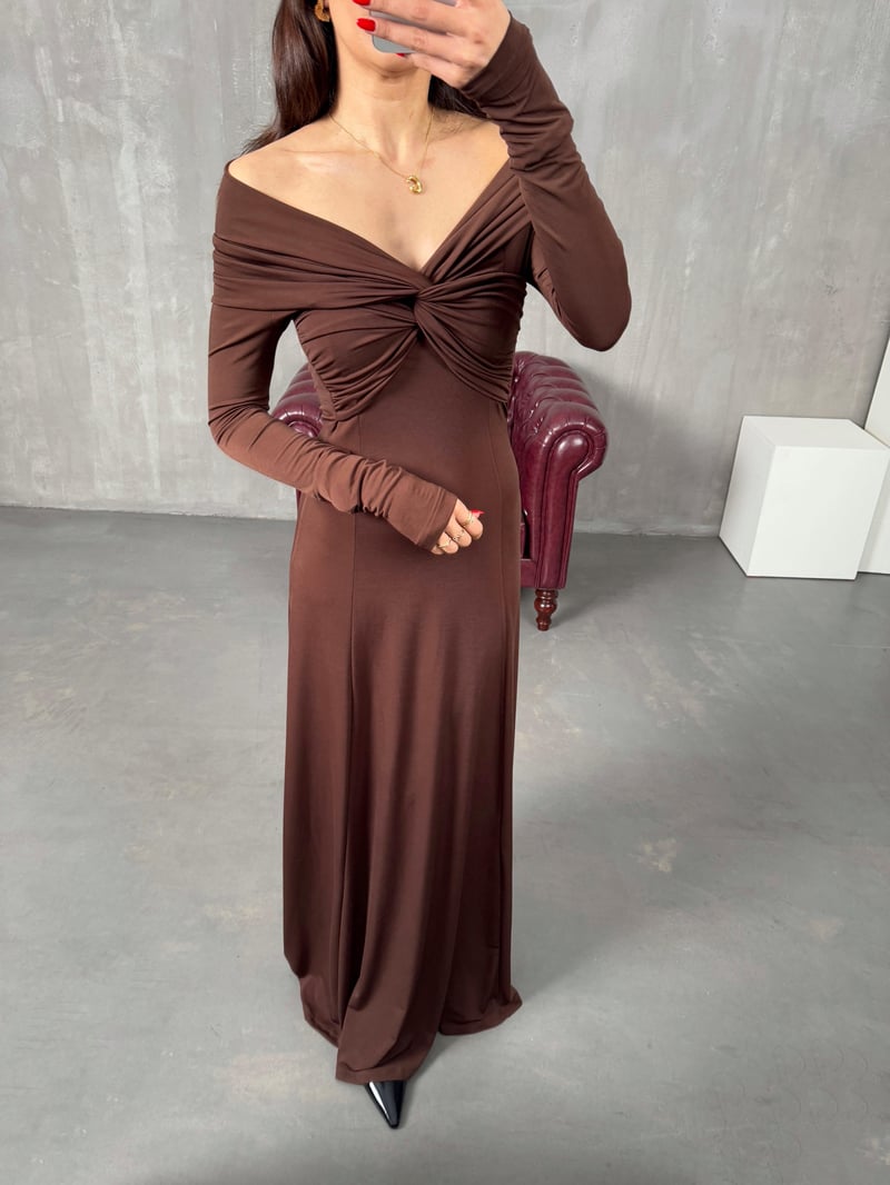 Sonia Kahve Madonna Yaka Pinterest Elbise
