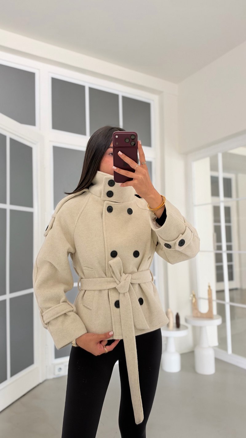 Taş Dik Yaka MD Muadil Astarlı Kaban GAUS-02366