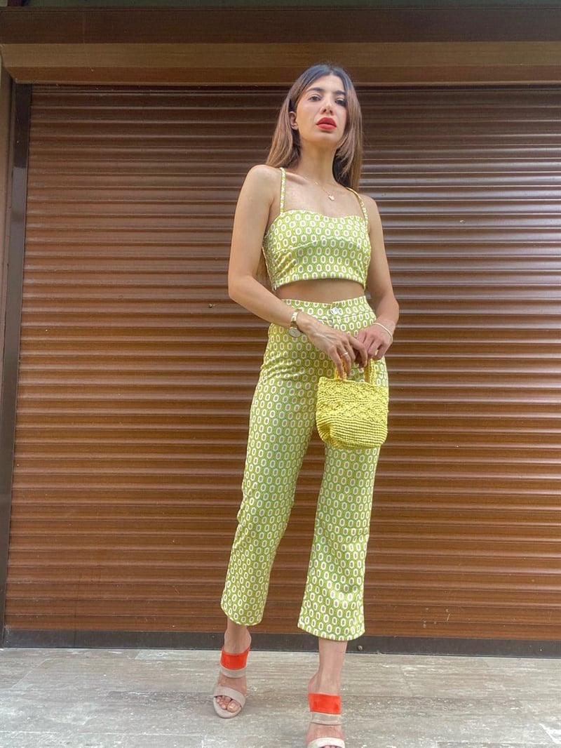Amara Crop Pantolon Takım