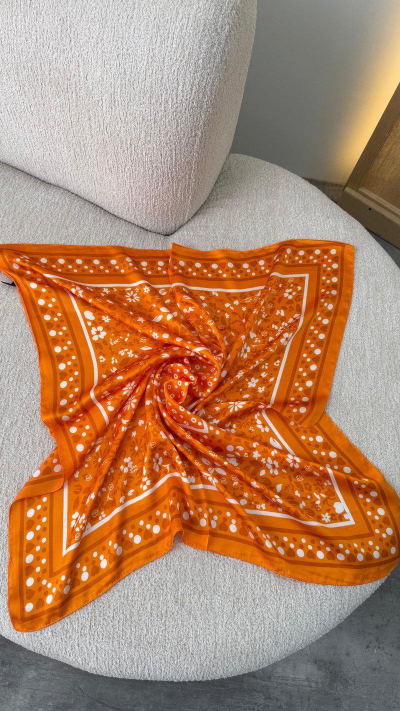 Turuncu Çok Desenli Fular GAUS-00336