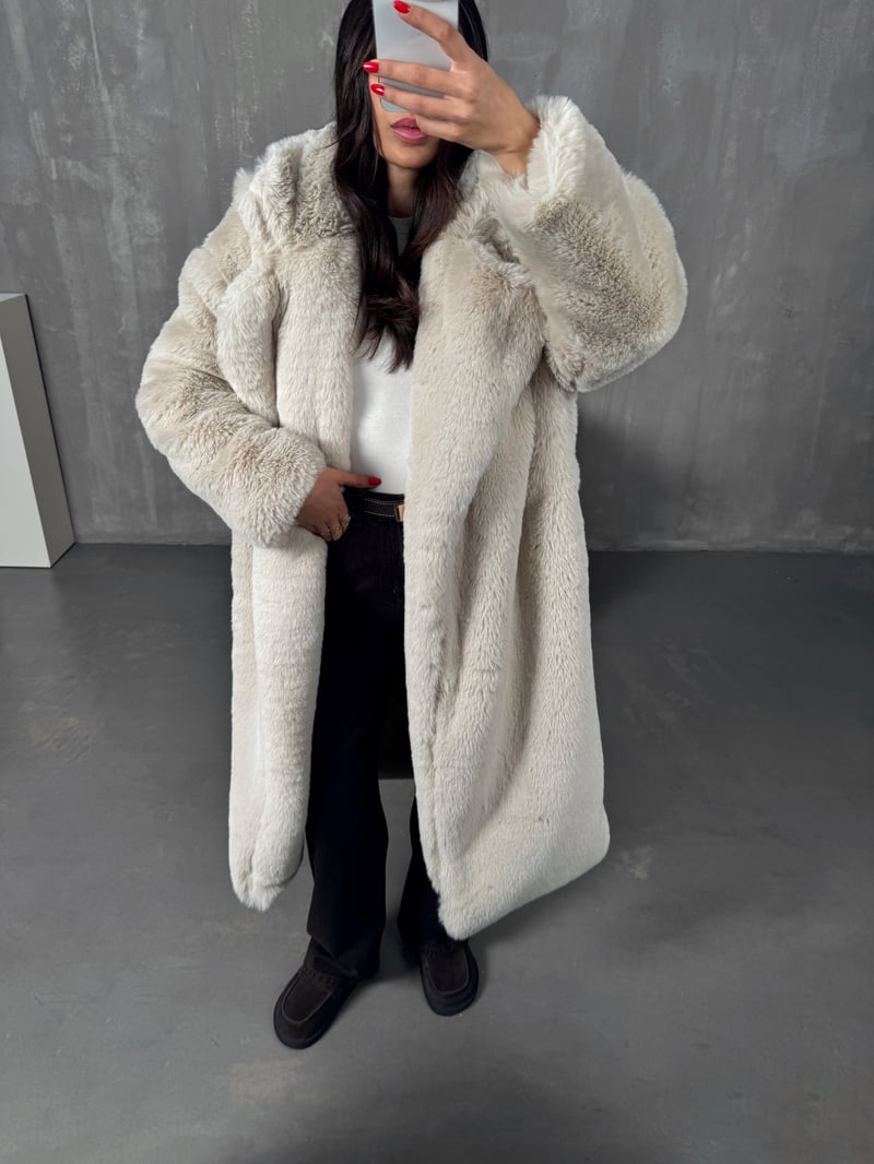 Wody Taş Astarlı Premium Kürk Kaban 