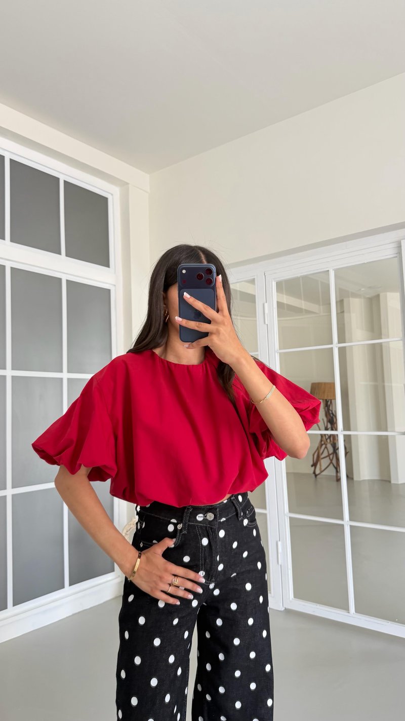Kırmızı Balon Model Bluz GAUS-01643