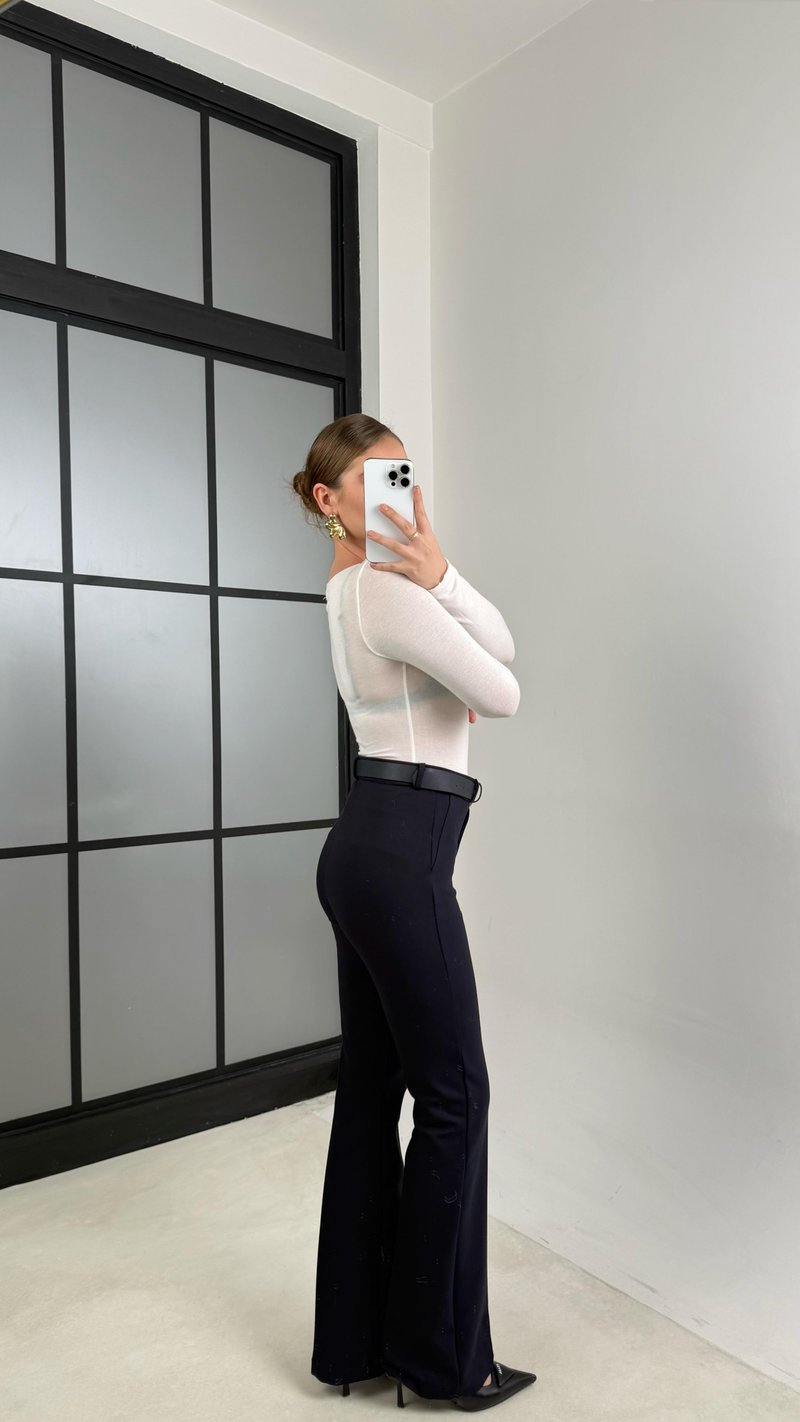 Lacivert Kemerli Çelik Pantolon GAUS-00706