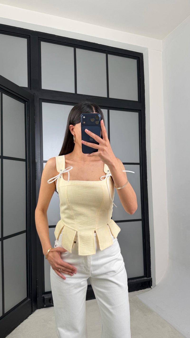 Sarı İp Detaylı Korse GAUS-01426