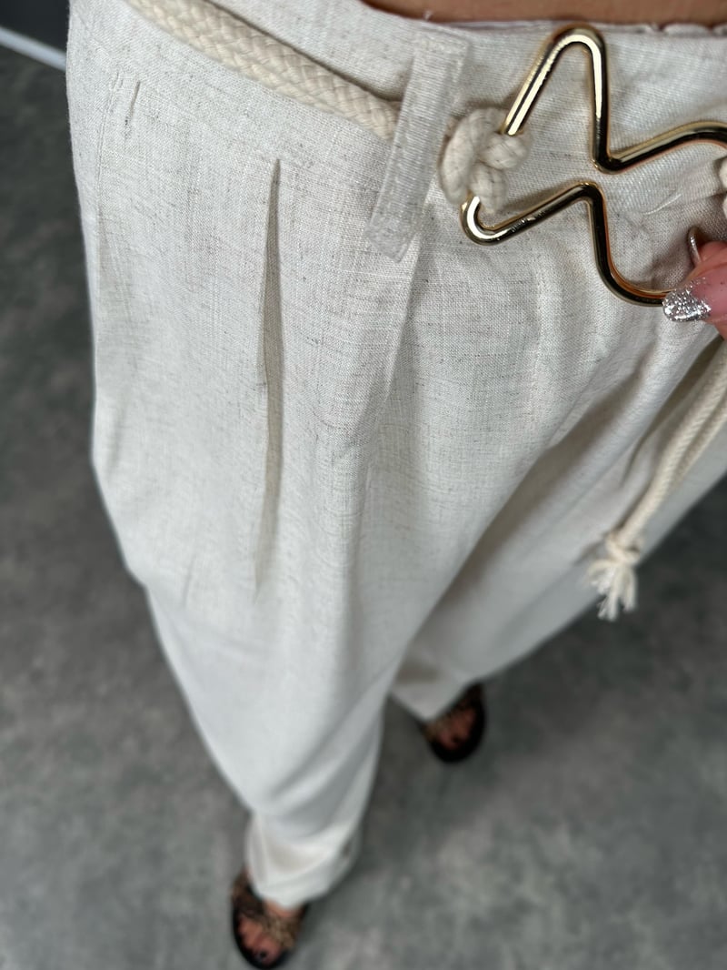 RYN Premium Keten Kemerli Pantolon 