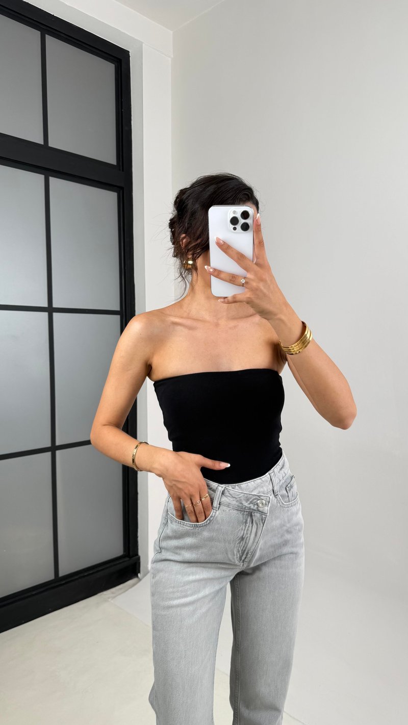 Gri ZR Muadil Kesik Paça Straight Jean Gaus00637