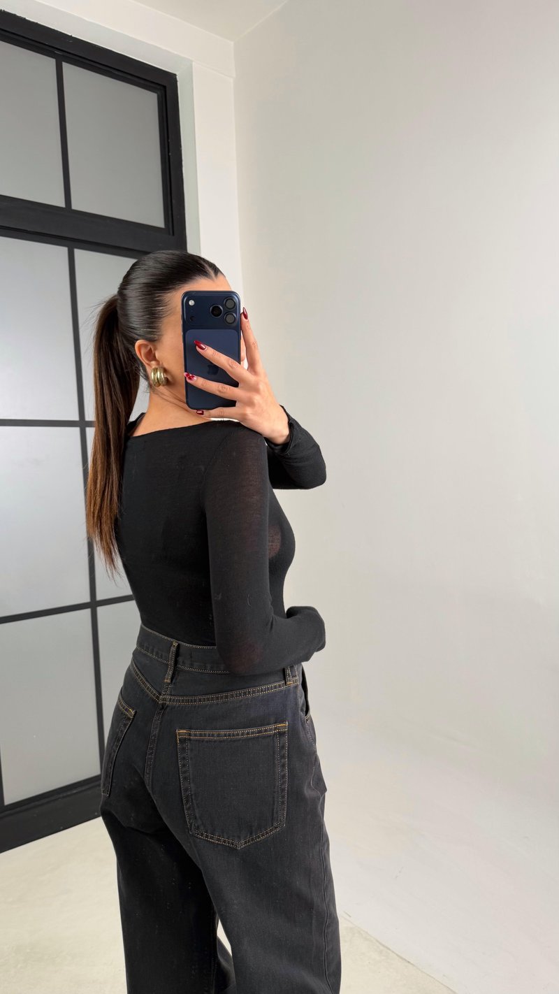 Füme Yıkamalı Geniş Paça Jean GAUS-00743