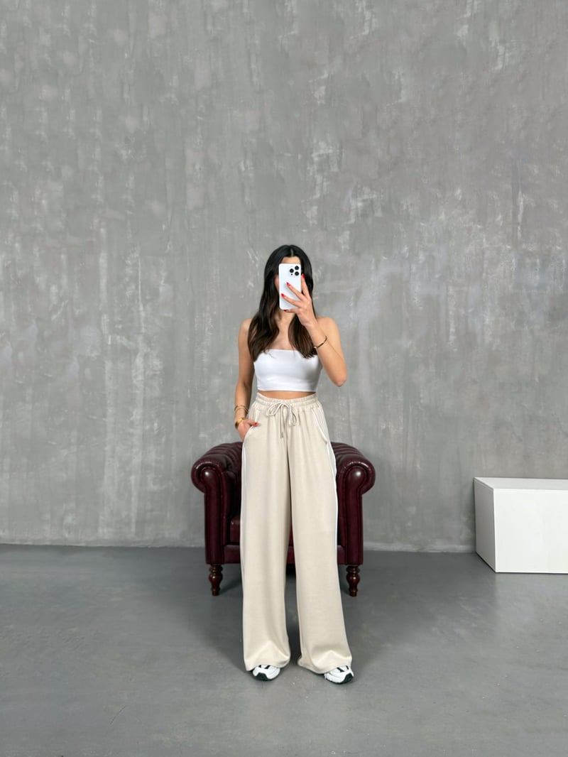 Taş Şeritli Modal Kumaş Eşofman Altı Gaus00180