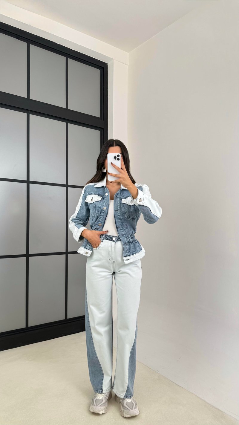 Mavi ZR Muadil Denim Karışımlı Takım GAUS-00198