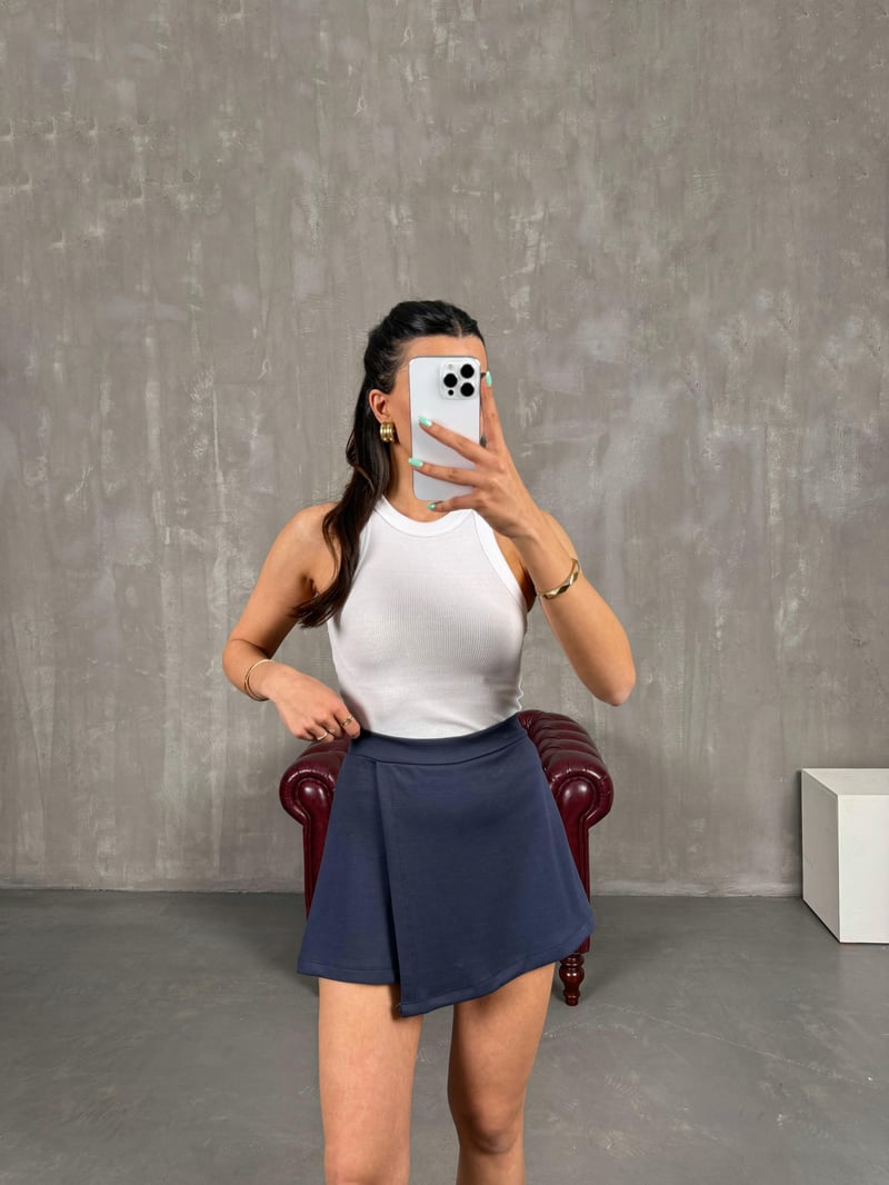Antrasit Etekli Beli Lastikli Modal Şort Gaus00245
