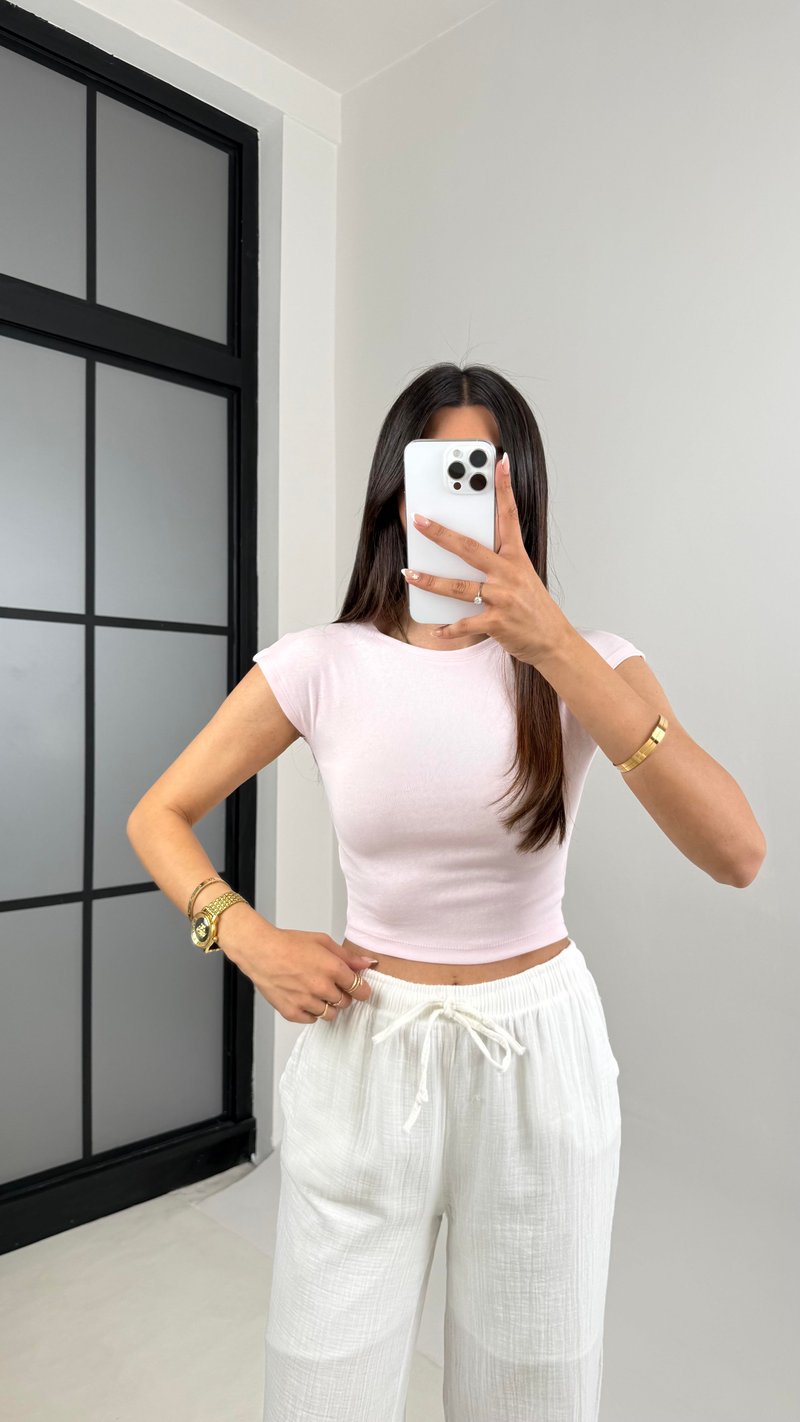 Pembe Basic Tshirt Gaus00583
