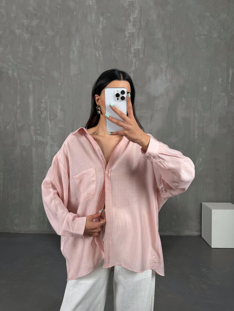 Pembe Salaş Gömlek Gaus00236