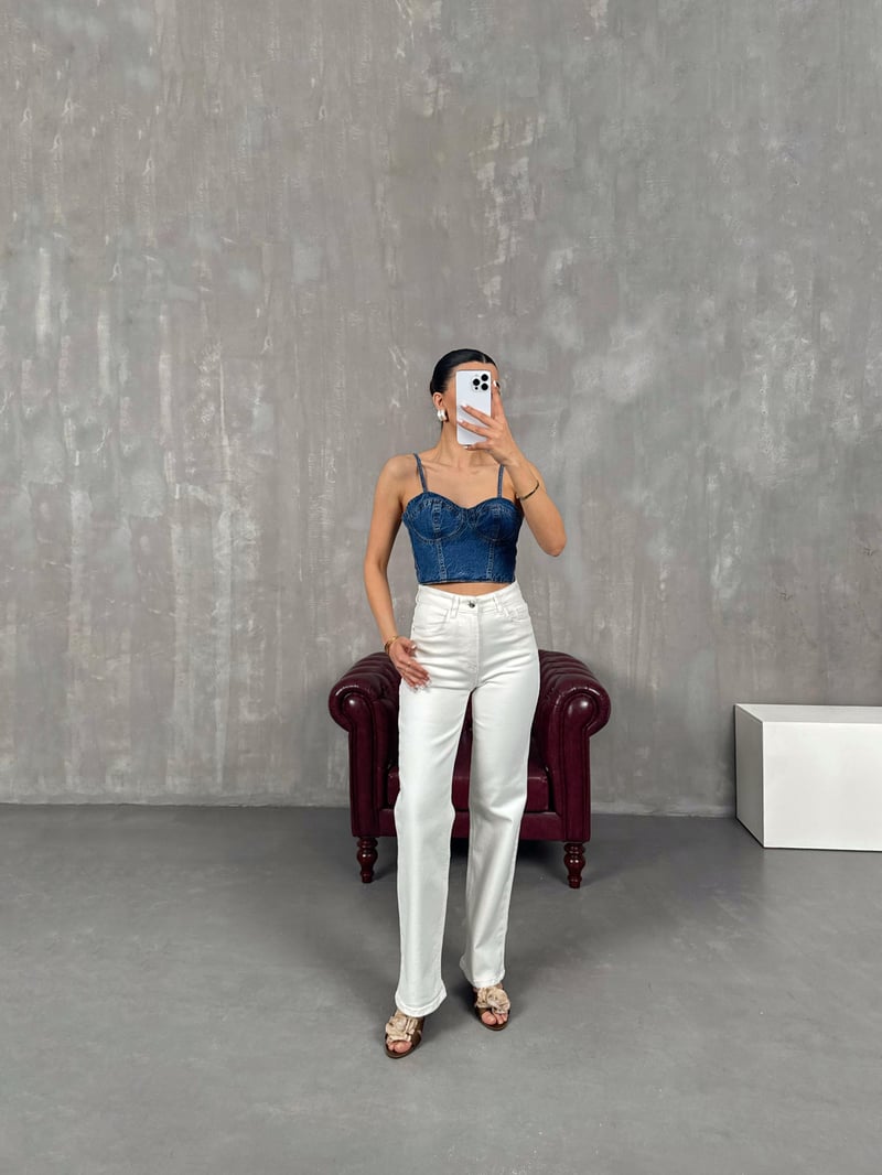 Ekru Straight Likralı Jean Gaus00016