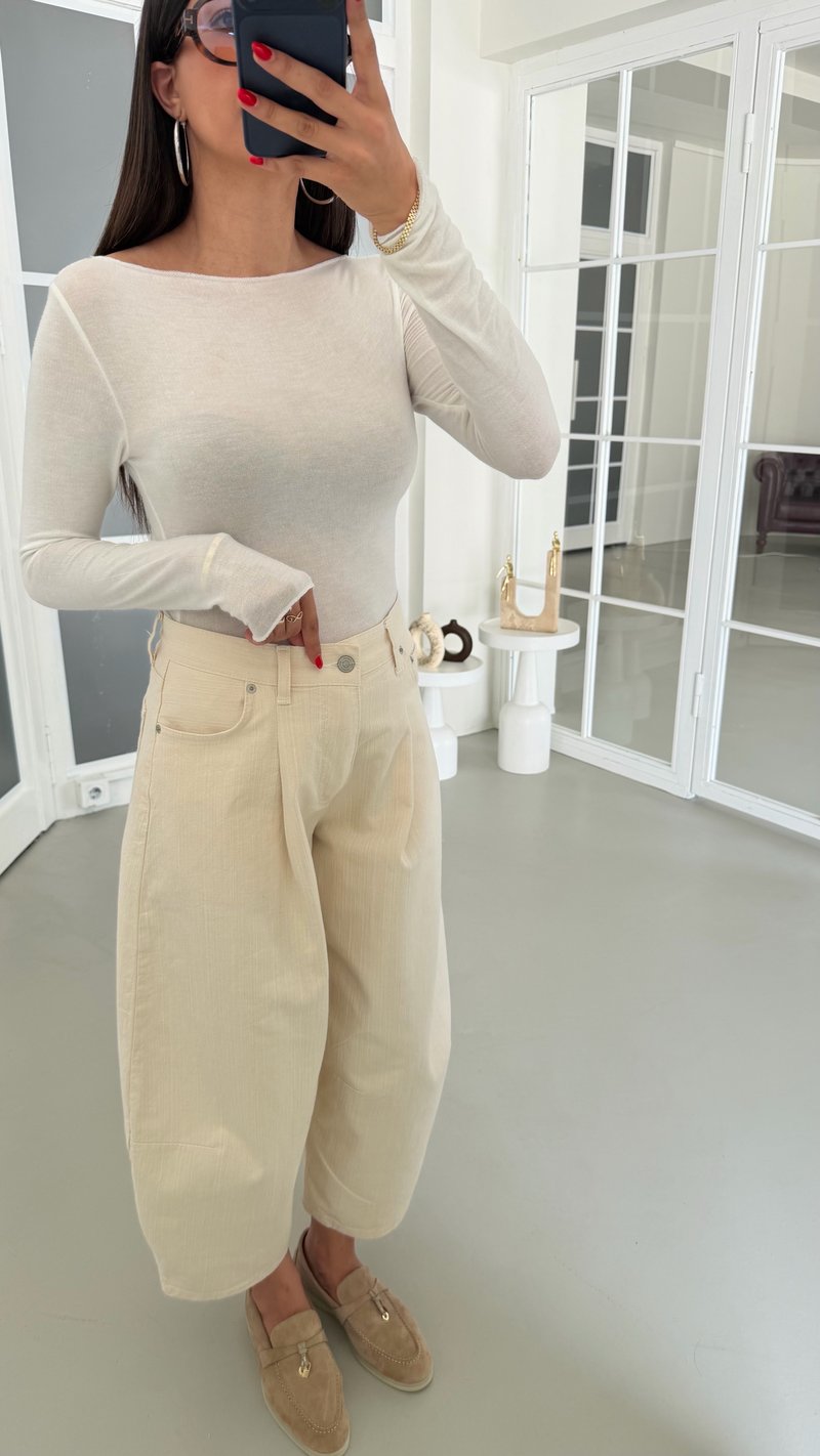 Krem Balon Denim Pantolon GAUS-01883