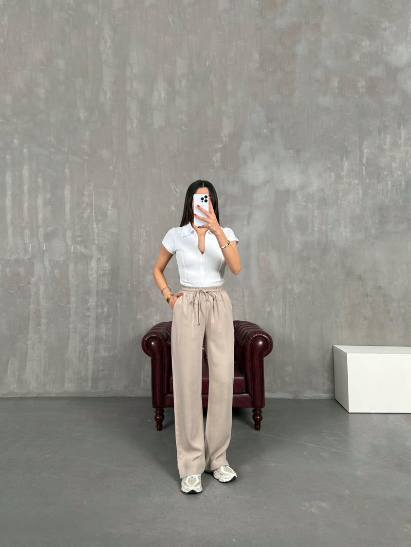Taş Beli Lastikli MD Muadil Tensel Pantolon Gaus00190