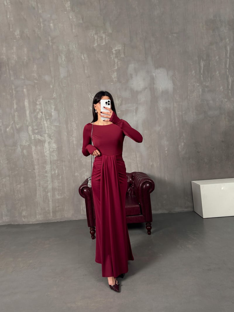 Bonita Bordo Bodysuit Etek Tasarım Takım