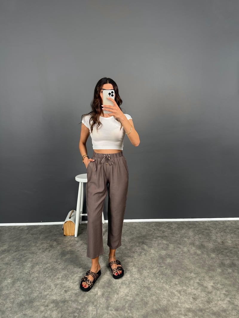 Solvit Kahve Havuç Model Rahat Pantolon