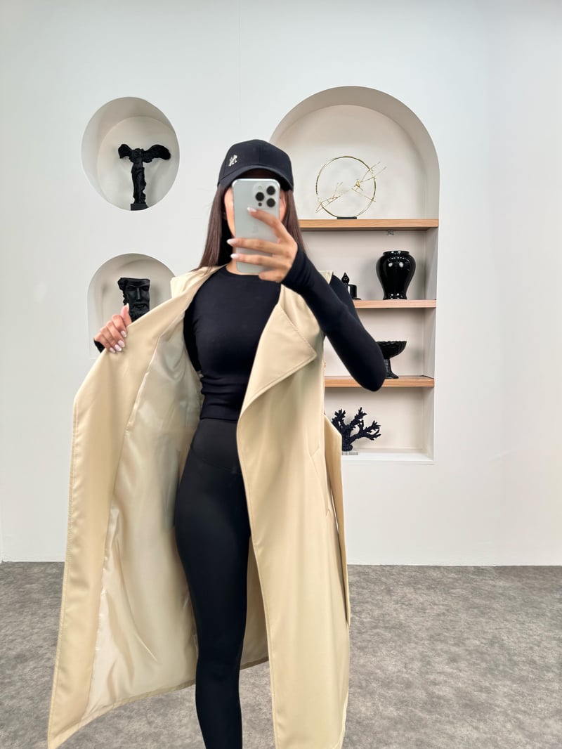 Espe Taş Premium Astarlı İkili Sihirli Trençkot