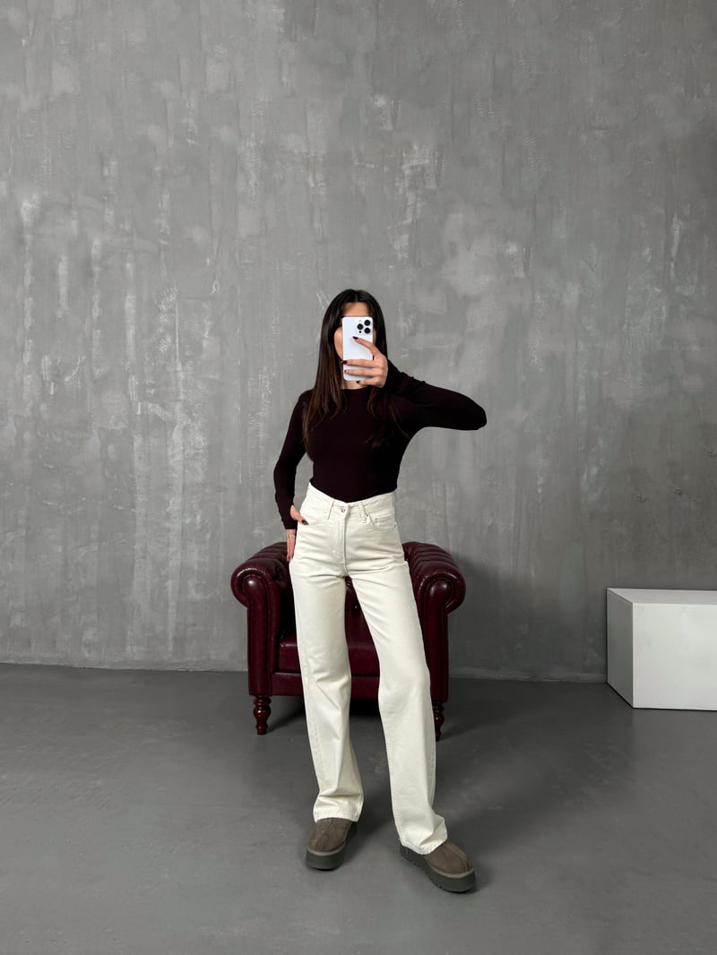 Revin Taş ZR Model Wide Leg Jean