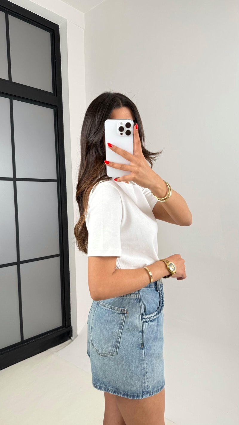 Açık Mavi Cepli Denim Şort Gaus00477