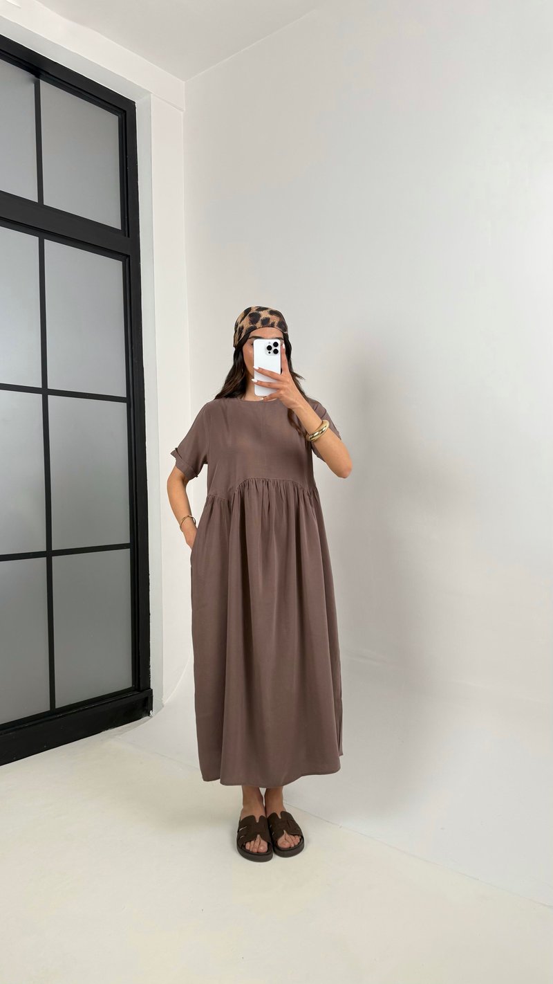 Vizon Altı Balon Tencel Pinterest Elbise Gaus00388
