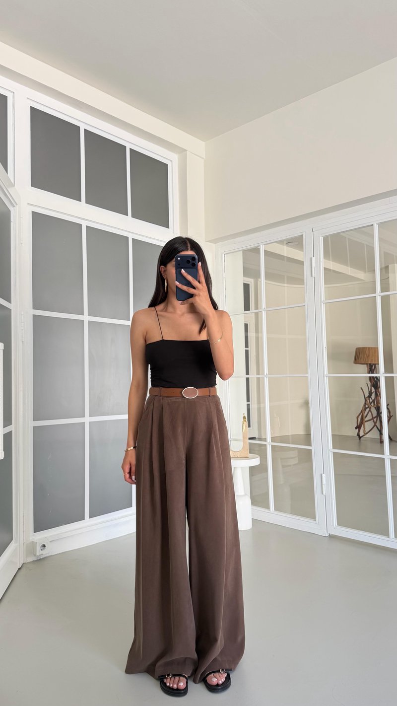 Kahve Kemerli Premium Pantolon GAUS-01667