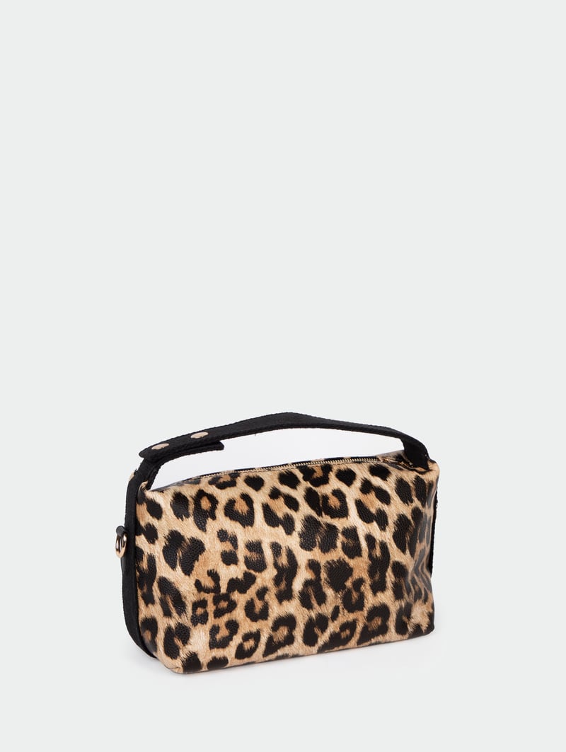 313 KANVAS ASKILI LEOPAR ÇITÇITLI ÇANTA LEOPAR 