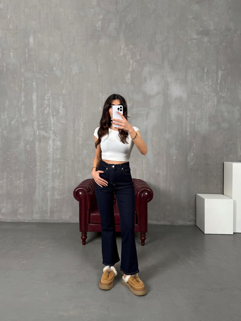 Shake Koyu Lacivert CS Muadil Flare Jean