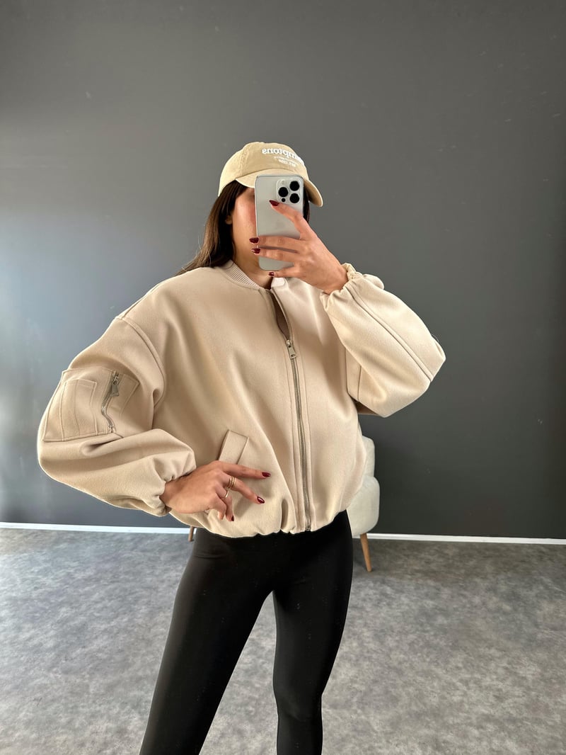 Taş Premium Kaşe Bomber Ceket