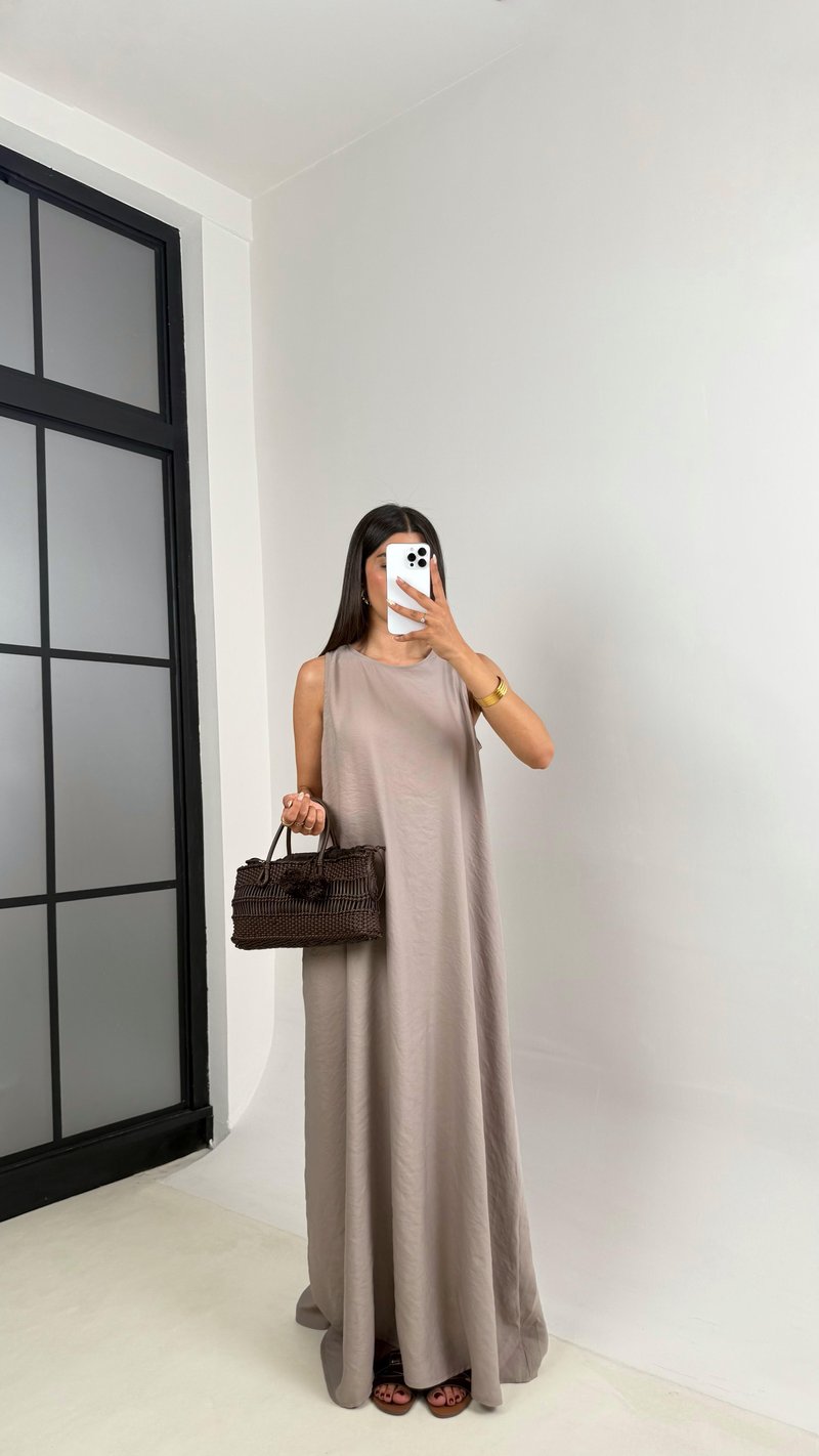 Vizon Cepli Premium Basic Tencel Elbise Gaus00661