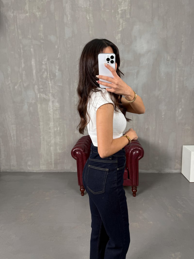 Shake Koyu Lacivert CS Muadil Flare Jean
