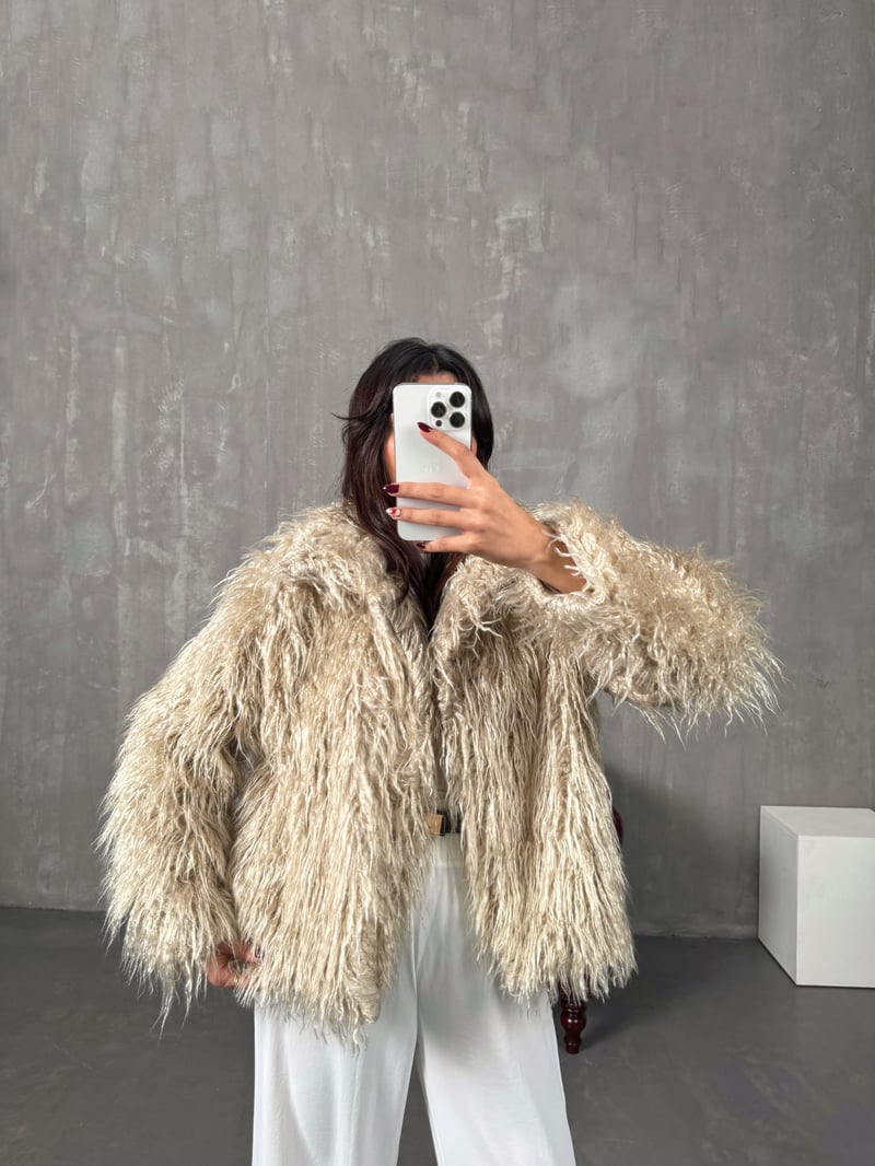 Noag Taş Püsküllü Astarlı Kürk