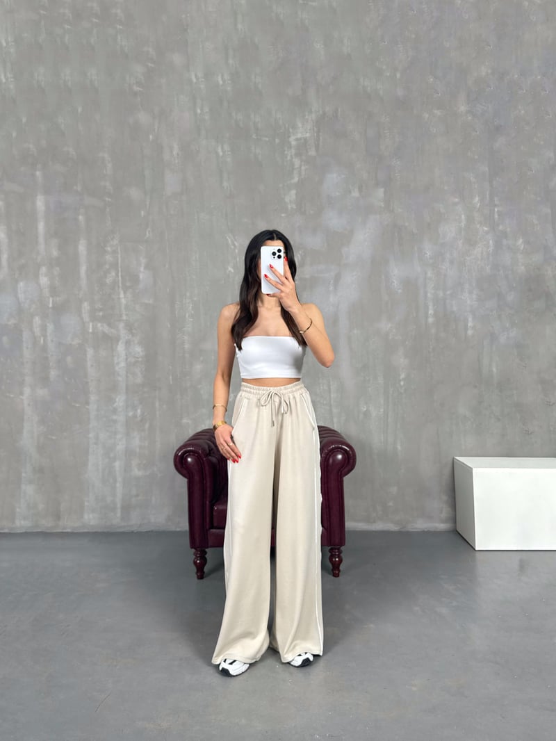 Taş Şeritli Modal Kumaş Eşofman Altı Gaus00180