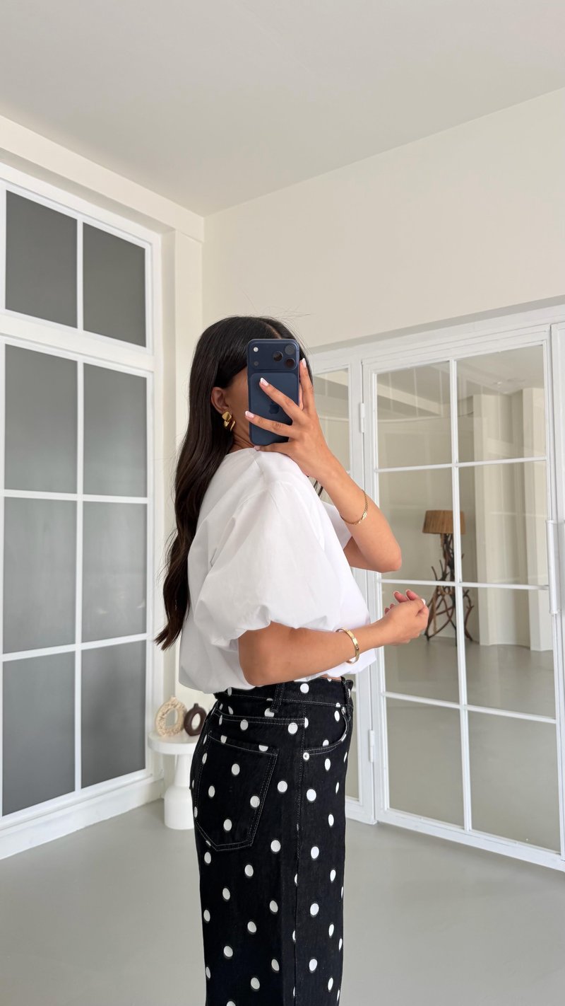 Beyaz Balon Model Bluz GAUS-01643