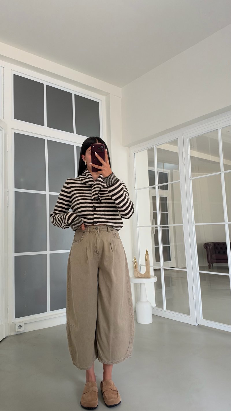 Açık Yeşil Beli Lastikli Oversize Jean GAUS-02030