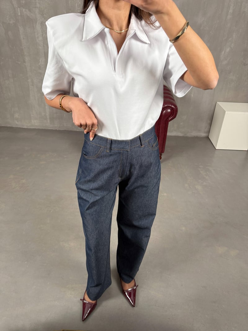 Nadin Blue Straight Denim Jeans